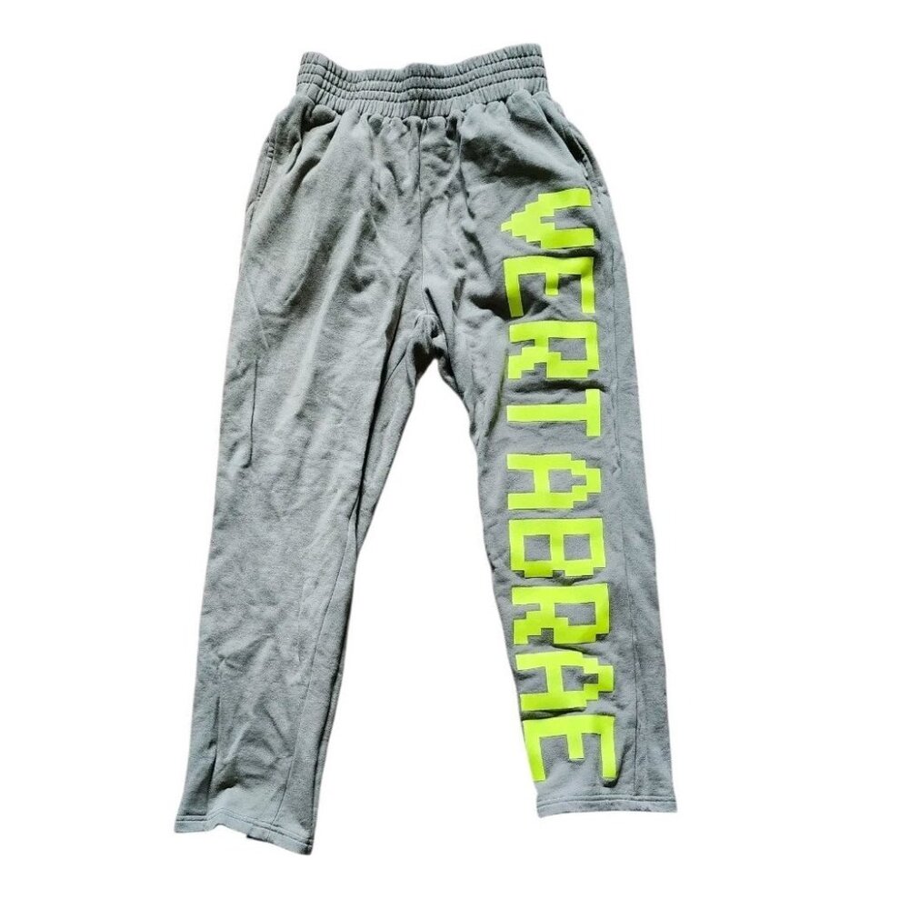 Gray Sweatpants with Neon Accents